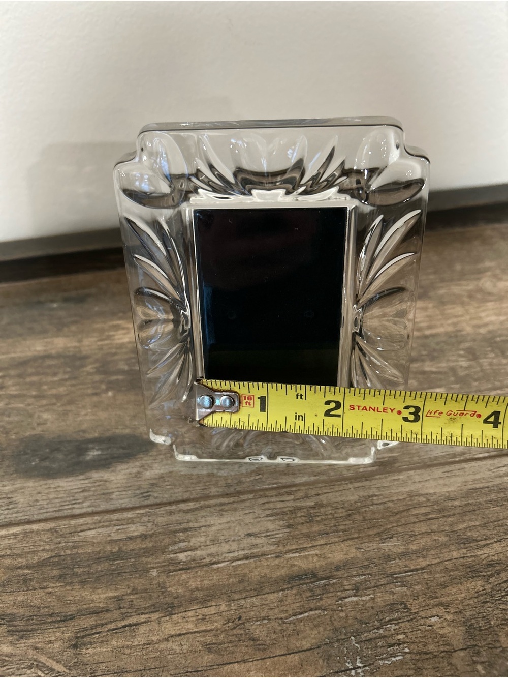 Waterford Crystal Picture Frame 'With Love' Holds 2"x3" Photo Etched Logo - Picture 5 of 9